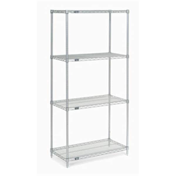 Designed To Furnish Nexel Poly-Z-Brite Wire Shelving - Clear - 36 x 21 x 74 in. DE3494727 - main